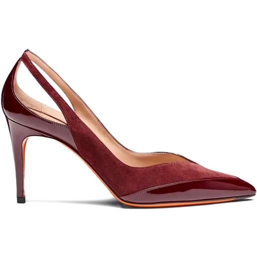 Santoni pumps con dettaglio cut-out 85mm - rosso