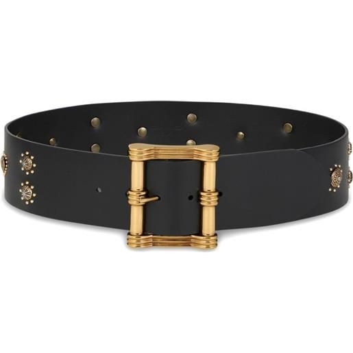 ETRO cintura in pelle con borchie - nero