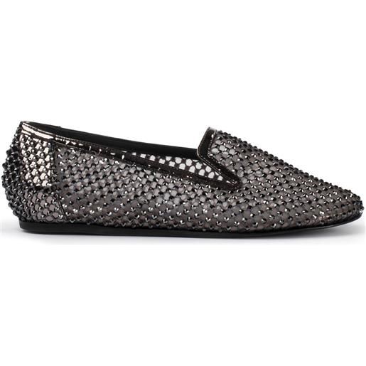 Le Silla slippers gilda con strass - nero