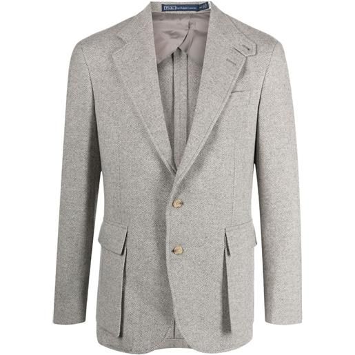 Polo Ralph Lauren blazer con motivo pied-de-poule the rl67 - grigio