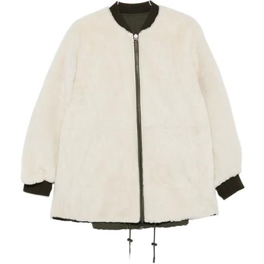 Yves Salomon cappotto con zip - verde