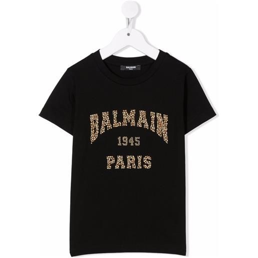 Balmain Kids t-shirt con decorazione - nero