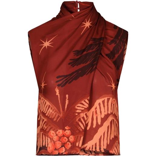 Johanna Ortiz top imaginative con stampa - rosso