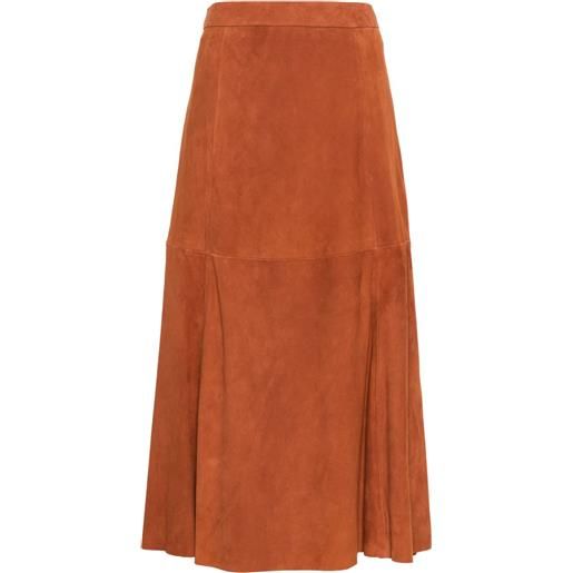 Polo Ralph Lauren gonna midi svasata - arancione