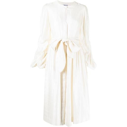 Baruni abito midi con cintura - bianco