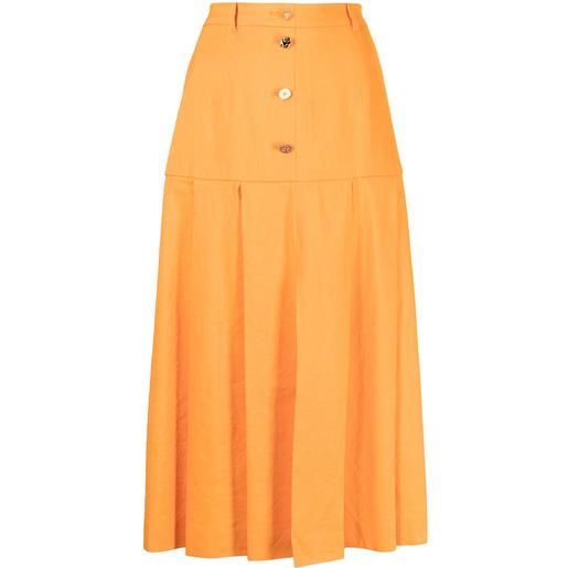 Rejina Pyo gonna midi - arancione