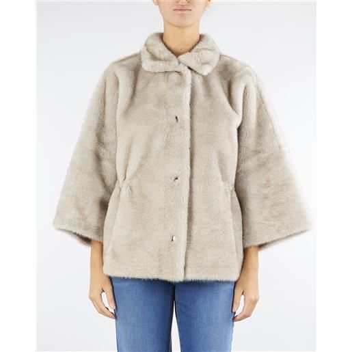 SEVENTY cappa naturale in ecopelliccia