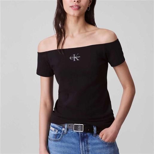 Calvin Klein Jeans t-shirt Calvin Klein Jeans con monogramma da donna rif. Lv047c203g, nero