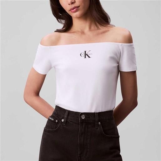 Calvin Klein Jeans t-shirt Calvin Klein Jeans con monogramma da donna rif. Lv047c203g, bianco