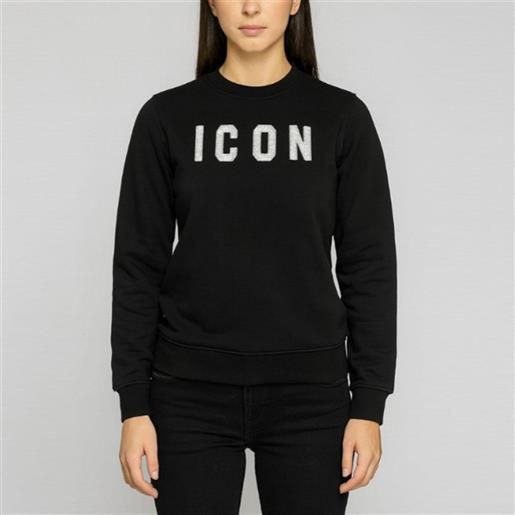 Icon maglia felpa Icon con logo da donna rif. Icdf2w6f013, nero