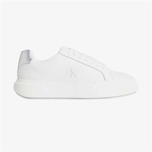 Calvin Klein Jeans scarpe sneakers calvin klein chunky cupsole lace up da donna rif. Yw0yw01948, bianco