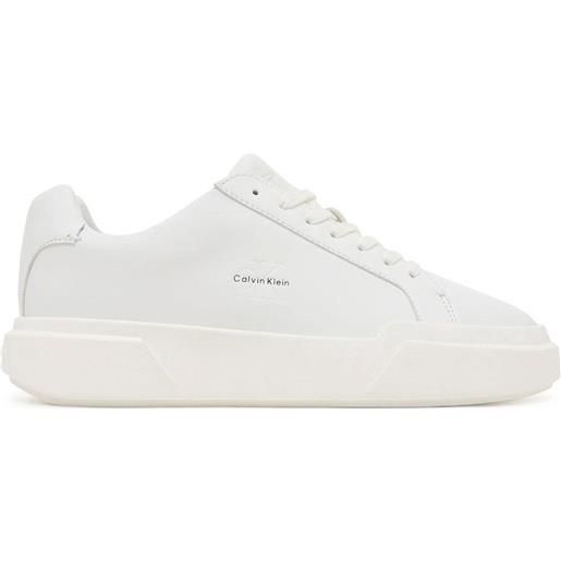 Calvin Klein Jeans scarpe sneakers calvin klein chunky cupsole lace up da donna rif. Yw0yw01947, bianco