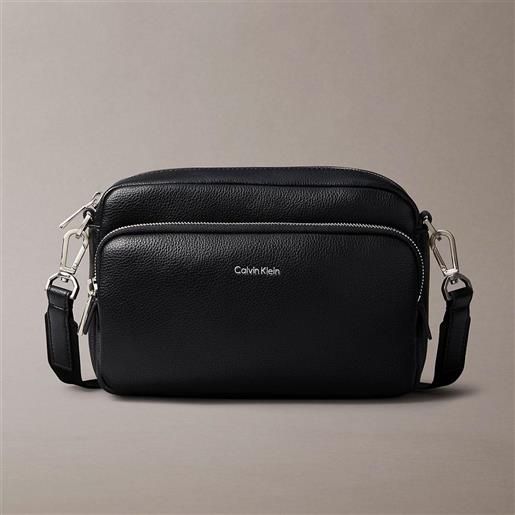 Calvin Klein borsa Calvin Klein a tracolla in ecopelle unisex rif. Lv04d3159g, nero