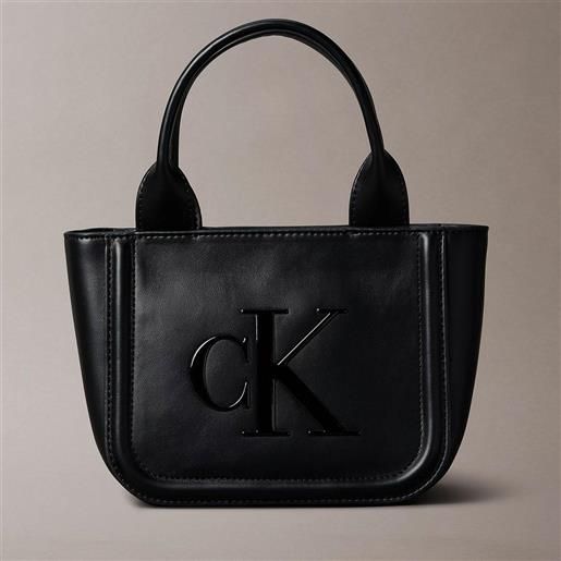 Calvin Klein borsa Calvin Klein tote piccola con logo monogramma stampato da donna rif. Lv04f3219g, nero