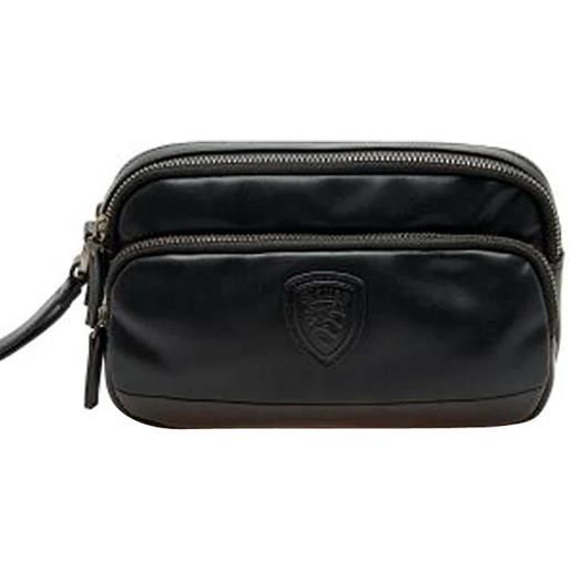 Blauer USA pochette blauer in ecopelle mano con polsiera unisex rif. F5fifth02/roa, nero