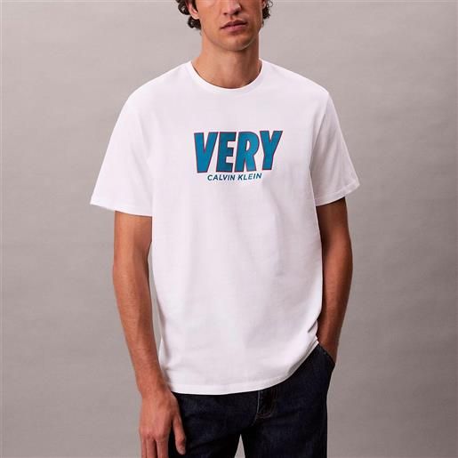Calvin Klein t-shirt Calvin Klein con grafica very da uomo rif. Lv04rd800g, bianco