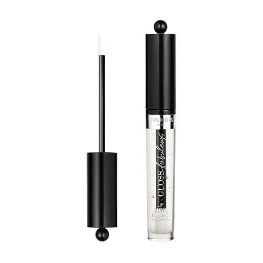 Bourjois gloss fabuleux, lucidalabbra effetto balm ultra brillante e idratante fino a 24 ore, 01 glow'bally chic