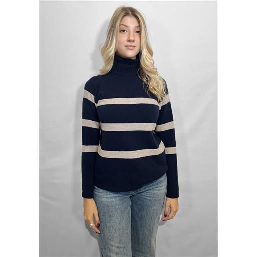 Premode maglia donna manica lunga collo alto dolcevita lana e cashmere art. 345696