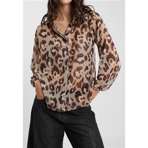 Susy mix camicia leggera donna fantasia animalier fresca elegante art. Ca1163stp47