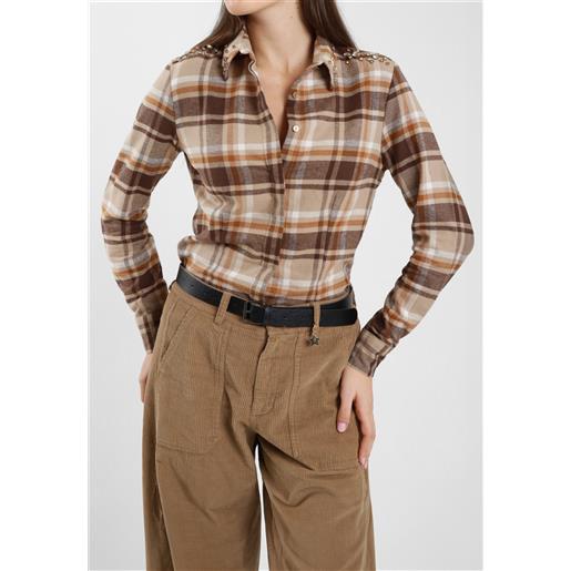 Susy mix camicia slim in cotone check morbida donna autunno inverno art. Susy32