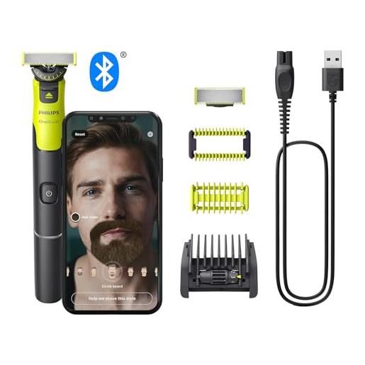 Philips one. Blade 360 face + body, autentico regolabarba elettrico, rasoio e spazzola con tecnologia a 360, 1x lame 360, 1x pettine regolabile 5 in 1, 1x kit per il corpo, (modello qp4631/30)