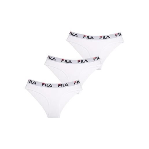 Fila women fi/2/scx3 intimo, wh, xs (pacco da 3) donna
