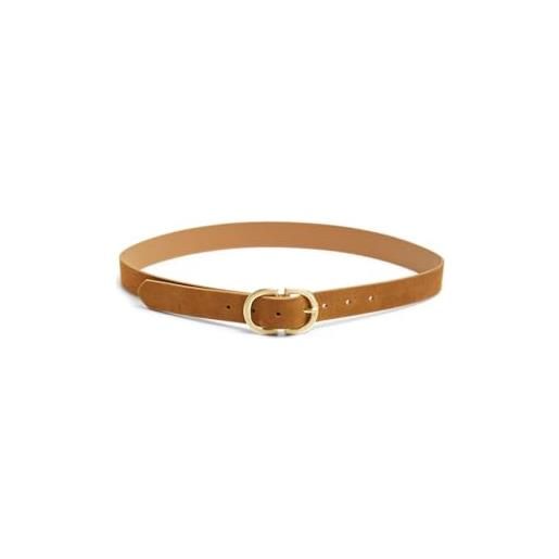 Pieces pcjuva suede jeans belt noos cintura, cognac/dettagli: fibbia in oro spazzolato, 90 cm donna