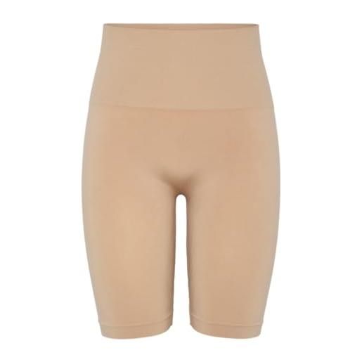Pieces pcimagine shapewear shorts noos slip modellanti, marrone, s-m donna