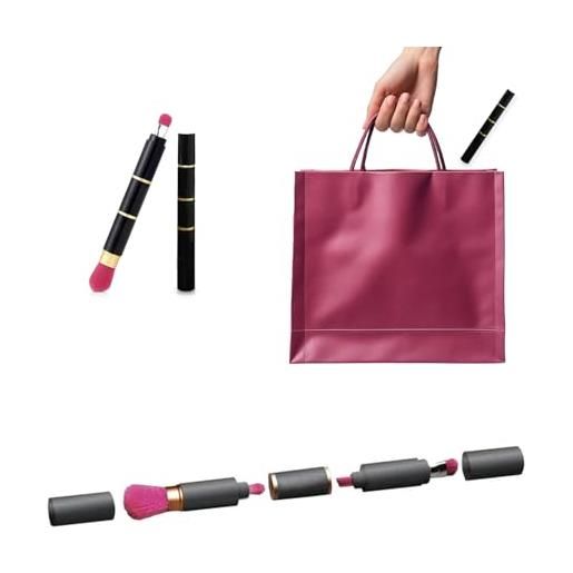 Avilia pennello per trucchi e ritocchi 4 in 1 - pennello multiuso per fondotinta, cipria, ombretto e matita occhi tutto in uno - ideale da mettere in borsa per viaggiare o per uso quotidiano