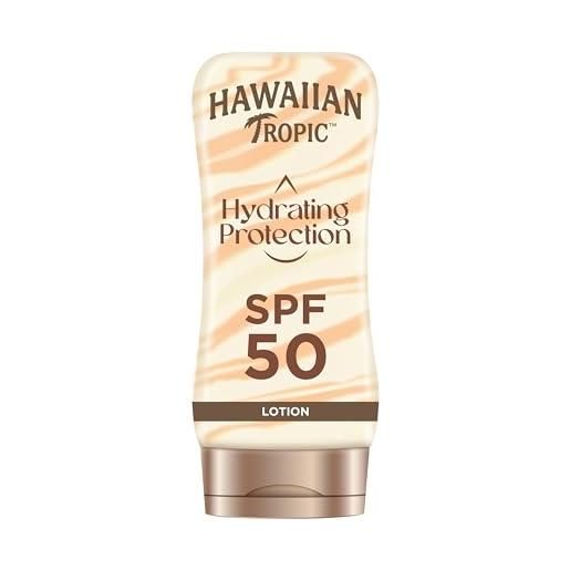 Hawaiian tropic, lozione solare hydrating protection sunscreen spf 50, 180 ml