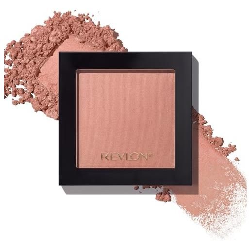 Revlon powder blush, blush in polvere, formula leggera e setosa, colore delicato e modulabile, 006 naughty nude, 5g