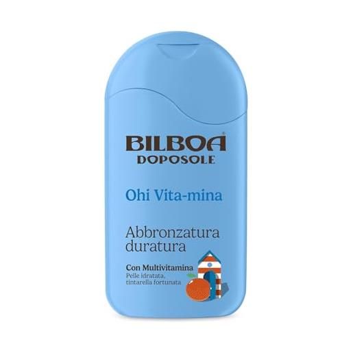 Bilboa, doposole ohi vita-mina, abbronzatura duratura con multivitamina, pelle idratata, tintarella fortunata, dermatologicamente testato - 200 ml
