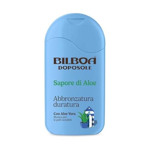 Bilboa, doposole sapore di aloe, abbronzatura duratura con aloe vera, musica per le pelli sensibili, dermatologicamente testato - 200 ml