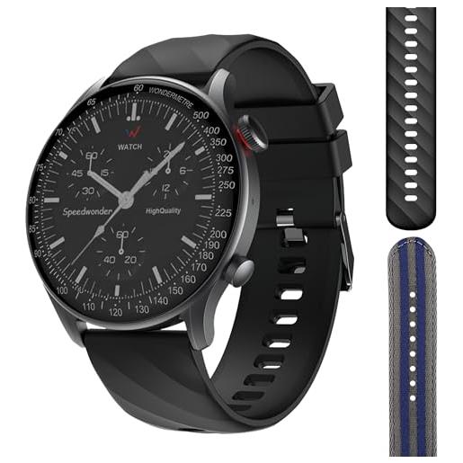 W smartwatch sportivo antracite - display ips da 1,39" | 37 modalità sport | chiamate bluetooth | monitoraggio completo della salute