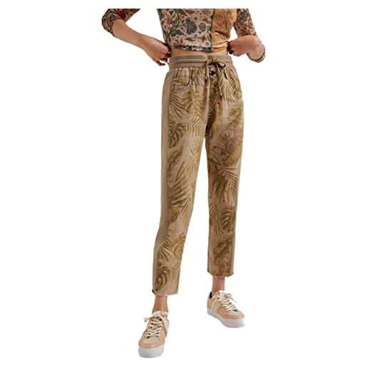 Desigual pant_jungle pantaloni casual, marrone, s donna