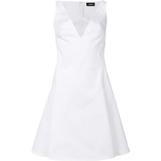 DSQUARED2 abito con scollo a v - bianco