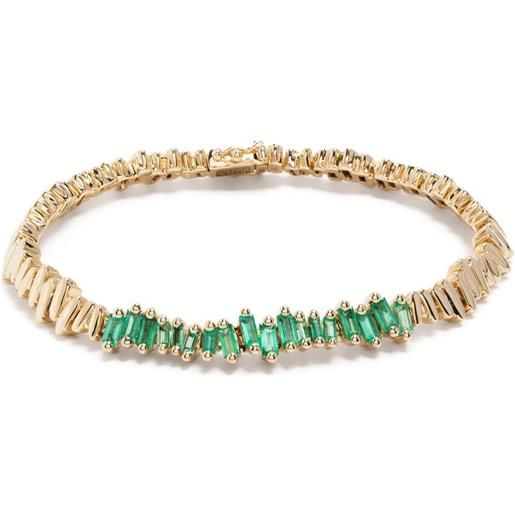 Suzanne Kalan bracciale new id in oro giallo 18kt con smeraldi - verde