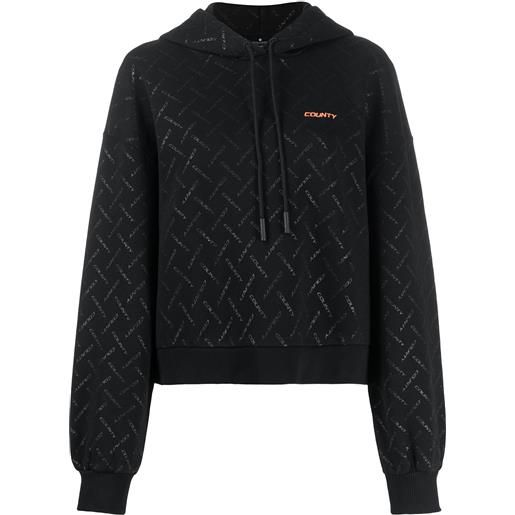 COUNTY OF MILAN felpa con stampa - nero
