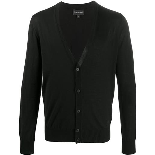 Emporio Armani cardigan con scollo a v - nero