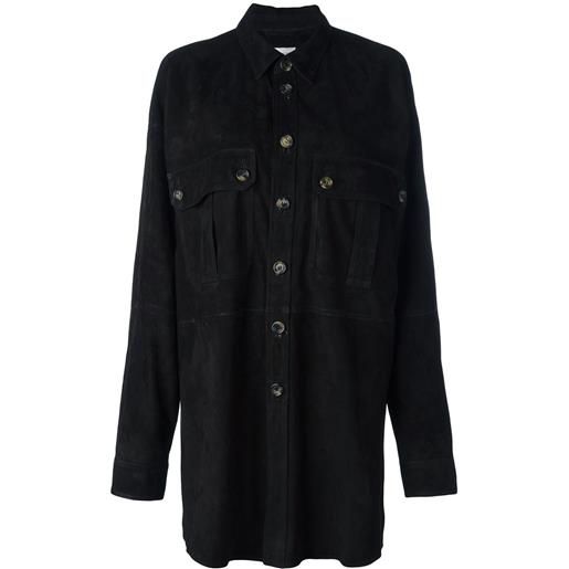 Faith Connexion leather shirt jacket - nero