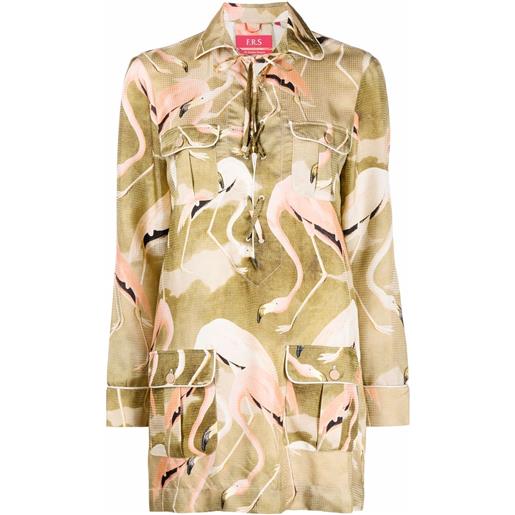 F.R.S For Restless Sleepers chemisier con stampa - verde