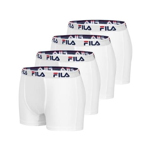 Fila boxer da uomo in cotone, pantaloni da uomo, traspiranti, elasticizzati, taglia m, wh, m