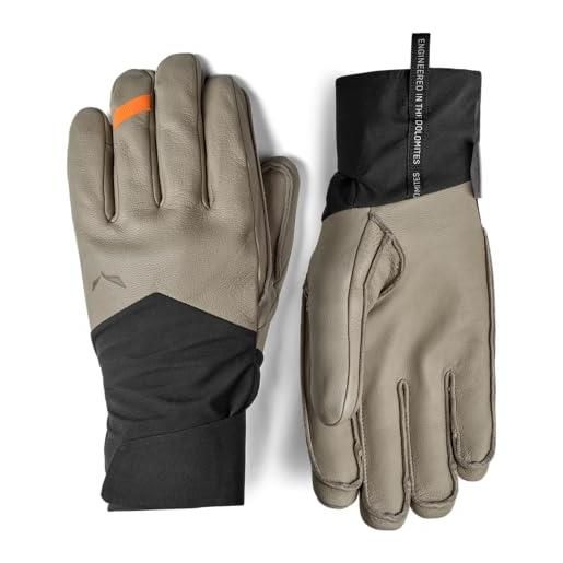 SALEWA ortles leather infinium gloves, black out/7030, xs