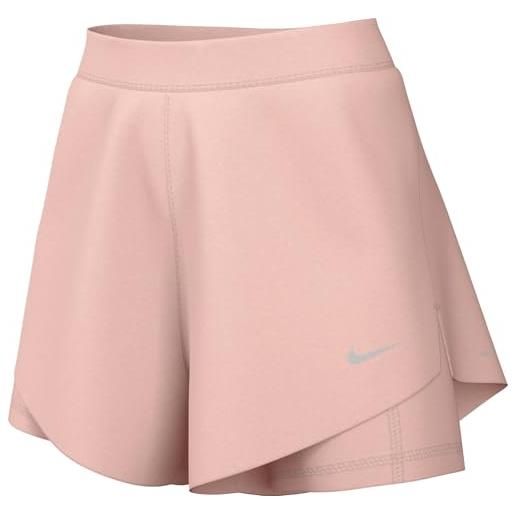 Nike swift dri-fit hj5376 - pantaloncini da corsa 2 in 1 a vita media da donna