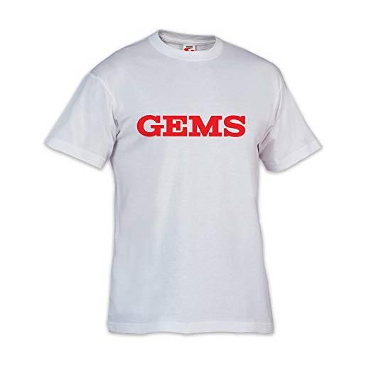 Gems promo, maglietta unisex - adulto, bianco xs