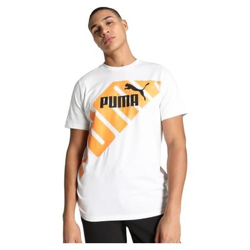 PUMA tee grafico di potere, unisex-adulto, colore bianco, m
