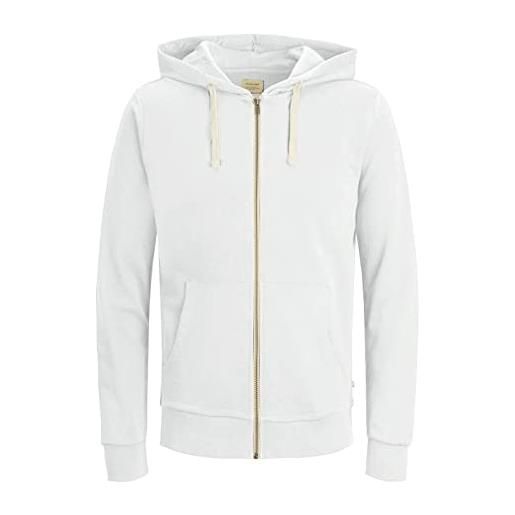 JACK & JONES jjebasic sweat zip hood noos felpa sportiva con cappuccio, blu (navy blazer), l uomo
