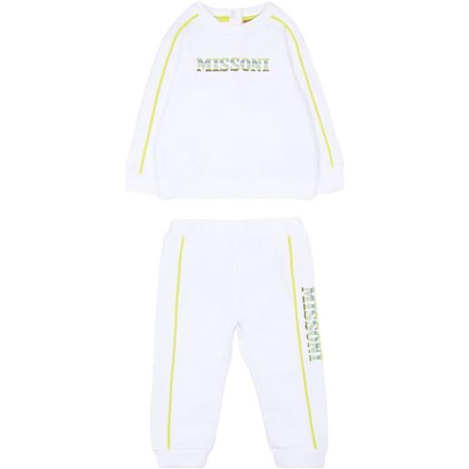 Missoni Kids tuta intera a maniche lunghe - bianco