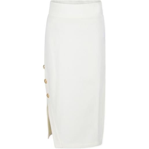 Balmain Kids gonna lunga con spacco laterale - bianco