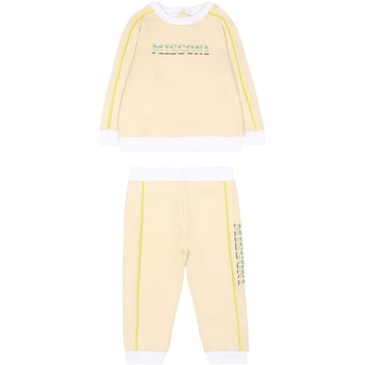 Missoni Kids tuta sportiva con logo - toni neutri